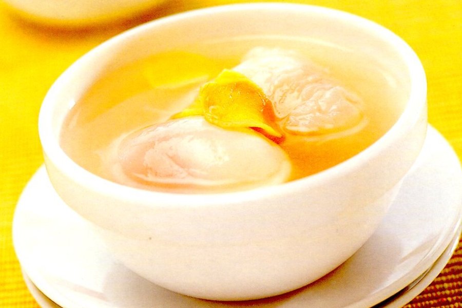Poached Eggs in Ginger Syrup